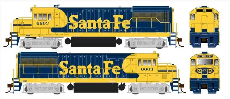 HO Bowser GE U25B Santa Fe PH IIa Cab #6603 - 25173