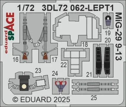 1/72 Eduard MiG-29 9-13 SPACE SPACE for GREAT WALL HOBBY kit 3DL72062