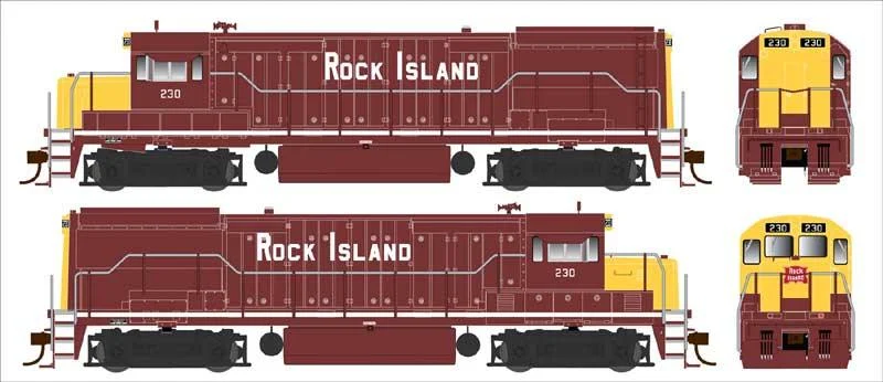 HO Bowser GE U25B Rock Island Maroon PH IV Cab #230 - 25170