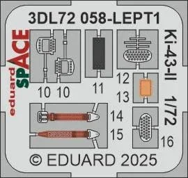 1/72 Eduard Ki-43-II for ARMA HOBBY kit 3DL72058