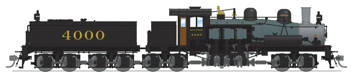 HO Broadway Ltd Class D 4-Truck Shay SOU #4000 As-Delivered Paint Paragon4 Sound/DC/DCC Smoke 7813