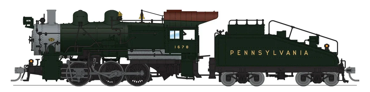 HO Broadway Ltd PRR B6sb 0-6-0 #4001 Futura Lettering 60S66A Tender Paragon4 Sound/DC/DCC Smoke 9176