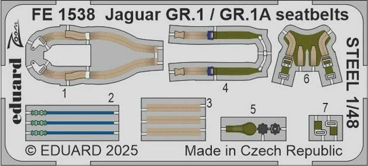 1/48 Eduard GR.1 / GR.1A seatbelts STEEL FE1538