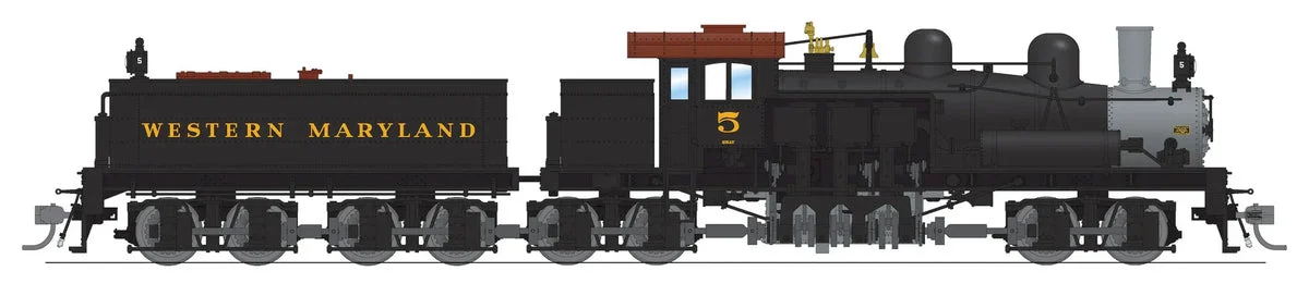 HO Broadway Ltd Class D 4-Truck Shay WM #5 No-Sound / DCC-Ready 8257