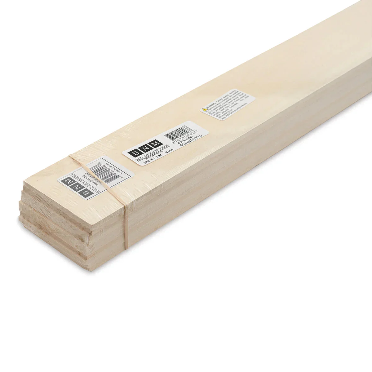 Bud Nosen Basswood Sheet 3/16" x 3" x 24" (10/pkg) 3363