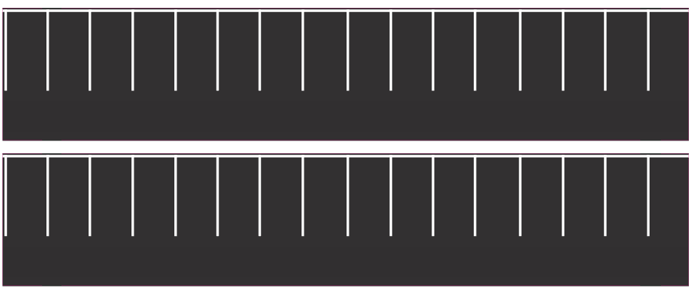 N Easy Streets Fresh Asphalt White Straight Parking 1 Lane (Qty 2) 325-2440