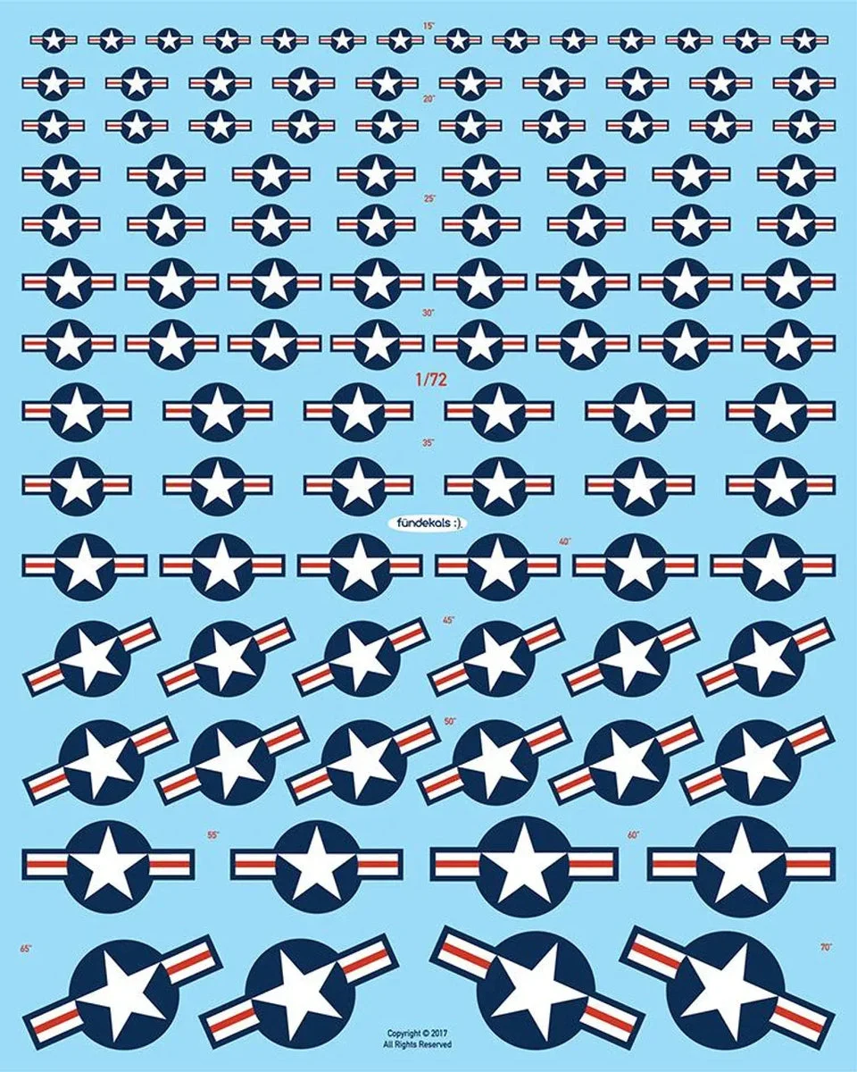 1/72 Fundekals STARS & BARS 1947 (MODERN) 72011