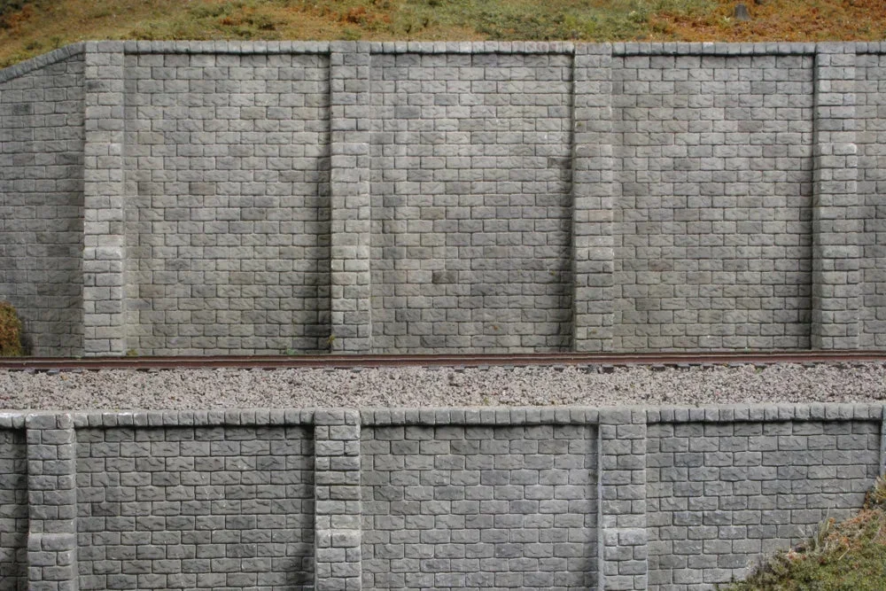 N Monroe Retaining Walls Cut Stone 2 Pack #206 - Monroe Models