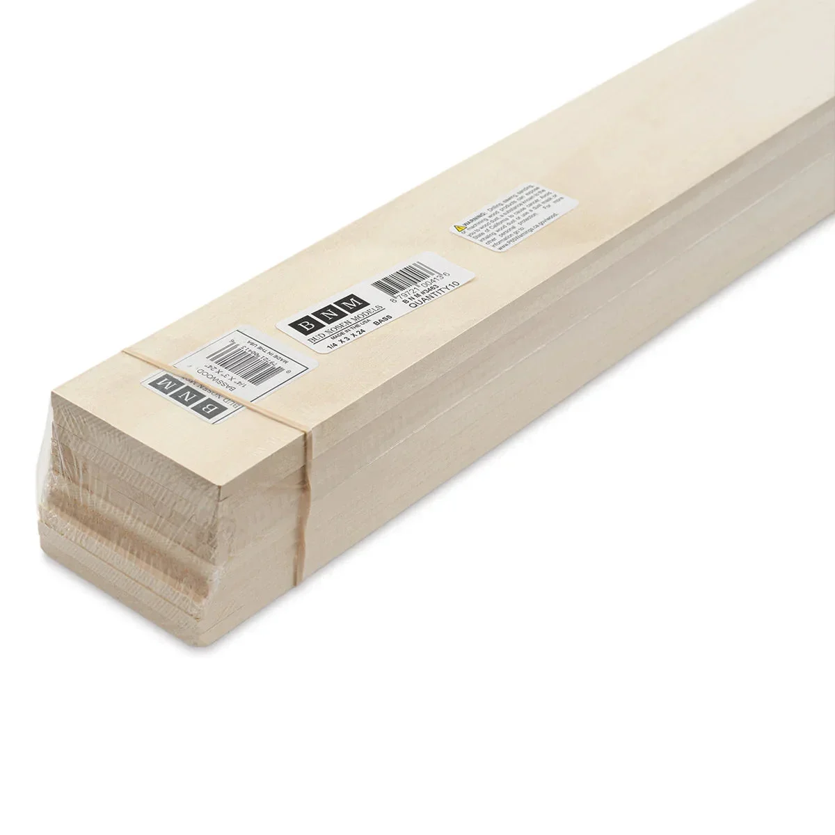 Bud Nosen Basswood Sheet 1/4" x 3" x 24" (10/pkg) 3463