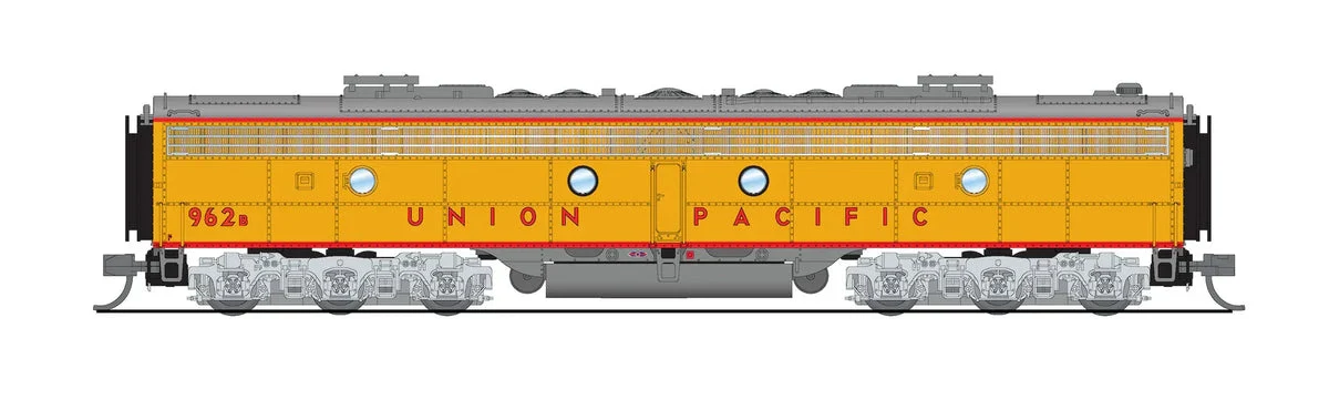 N Broadway Ltd EMD E9B UP 970B Yellow & Gray Paragon4 Sound/DC/DCC 8828
