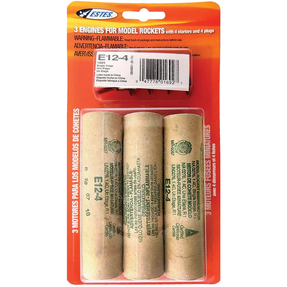 Estes Rockets E12-4 Engines 10029