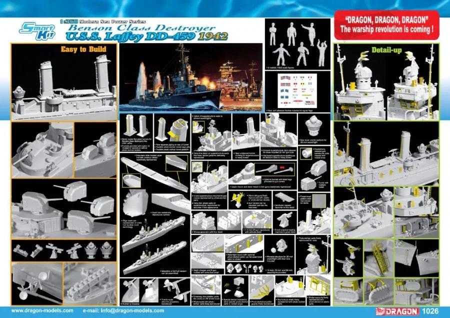 1/350 Dragon Model Benson Class Destroyer U.S.S. Laffey DD-459 1026
