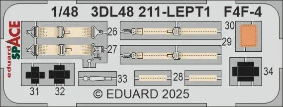 1/48 Eduard F4F-4 for ACADEMY kit 3DL48211