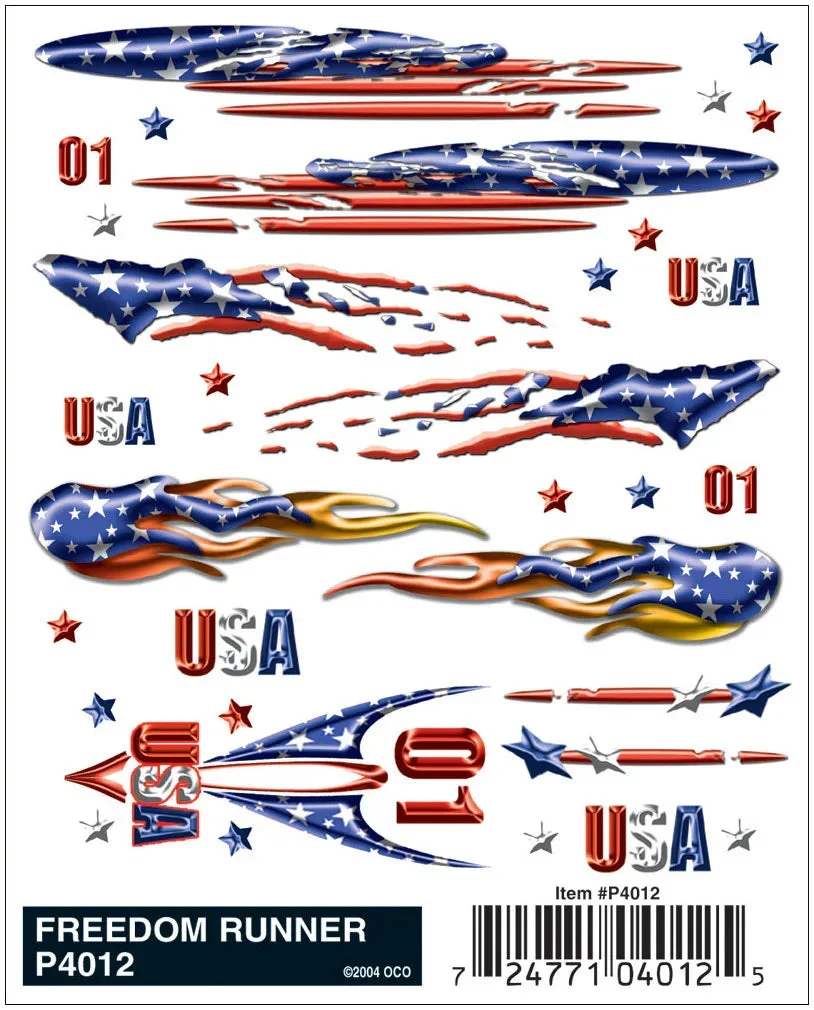 PineCar Freedom Runner Decal 4012 - PineCar Accessories