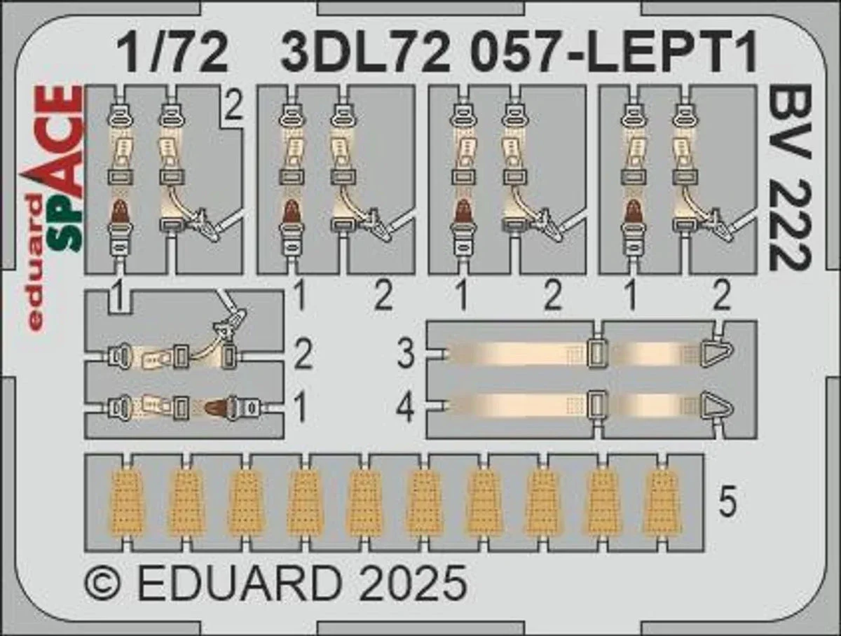 1/72 Eduard BV 222 for REVELL kit 3DL72057