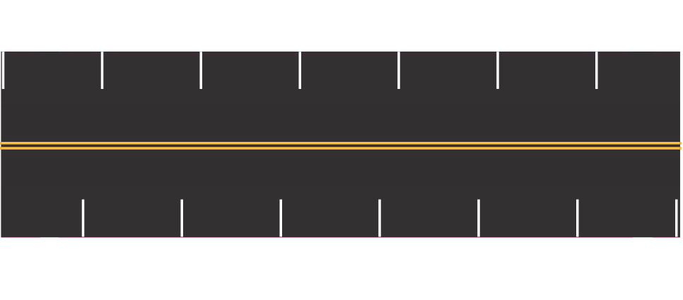 N Easy Streets Fresh Asphalt Double Sided Parallel Parking White 325-2430