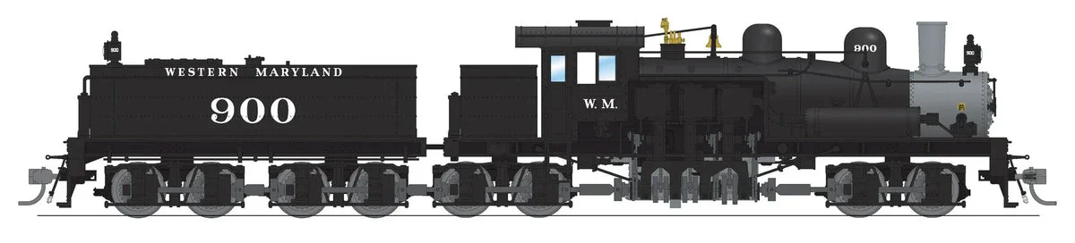 HO Broadway Ltd Class D 4-Truck Shay WM #900 Paragon4 Sound/DC/DCC Smoke 7819