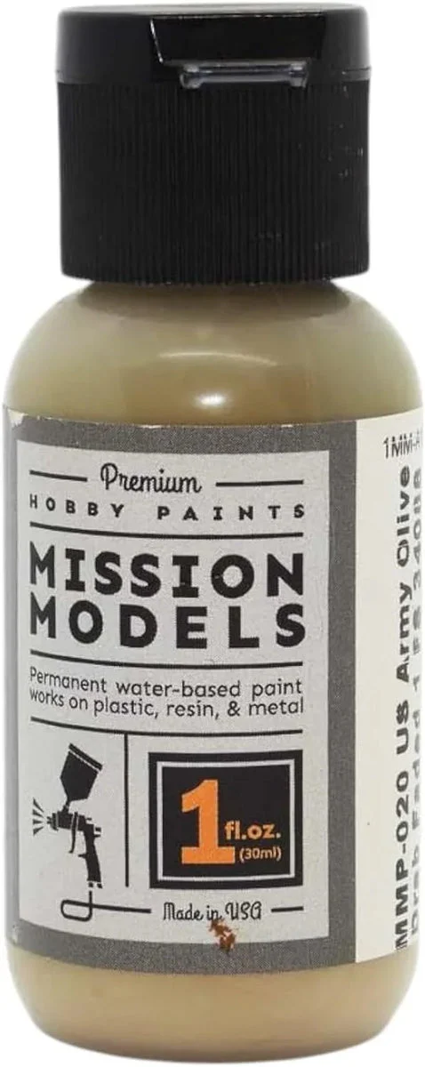 Mission Models US Army Olive Drab Faded 1 FS 34088 (1 oz.) MMP020 - Mission Model Paint