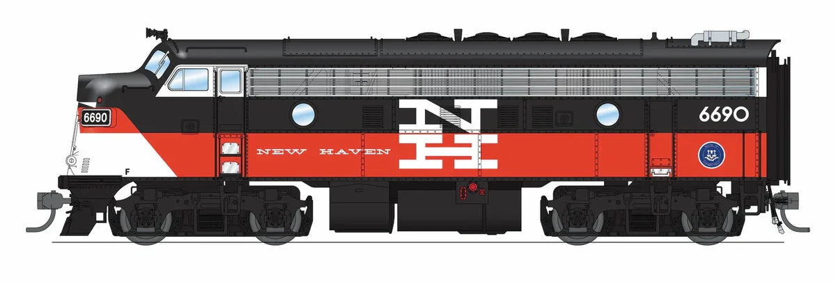HO Broadway Ltd EMD F7A CDOT 6690 Nh McGinnis Scheme No-Sound / DCC-Ready 9692