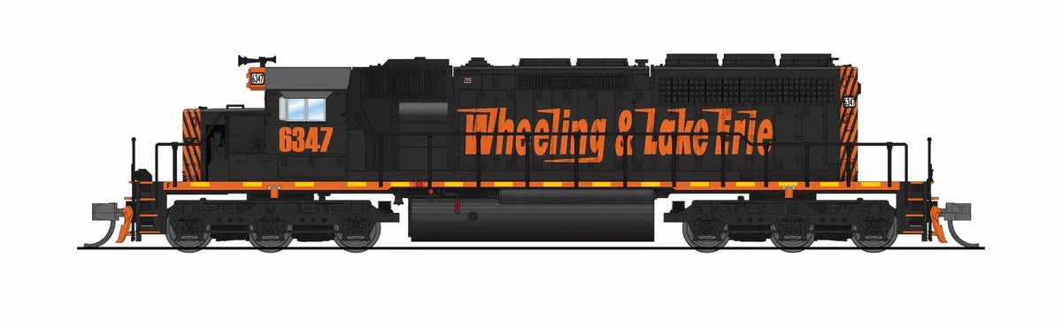 N Broadway Ltd EMD SD40-2 W&LE 6347 Black & Orange Paragon4 Sound/DC/DCC 9472