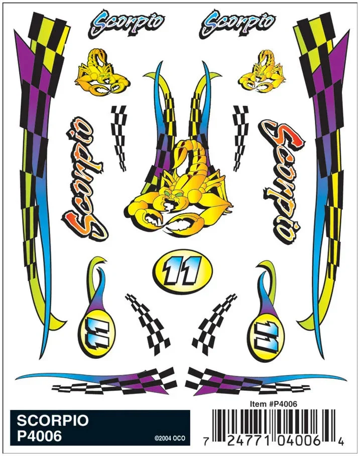 PineCar Scorpio Decal 4006 - PineCar Accessories