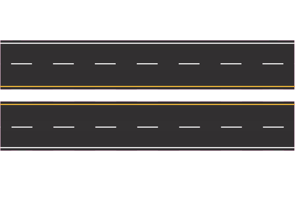 N Easy Streets Fresh Asphalt Straight Section Road - Interstate (Qty 2) 325-2033
