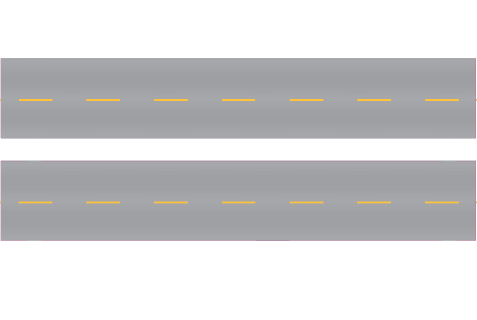 N Easy Streets Aged Asphalt Straight Section Road - Double Passing No White Lines (Qty 2) 325-3132