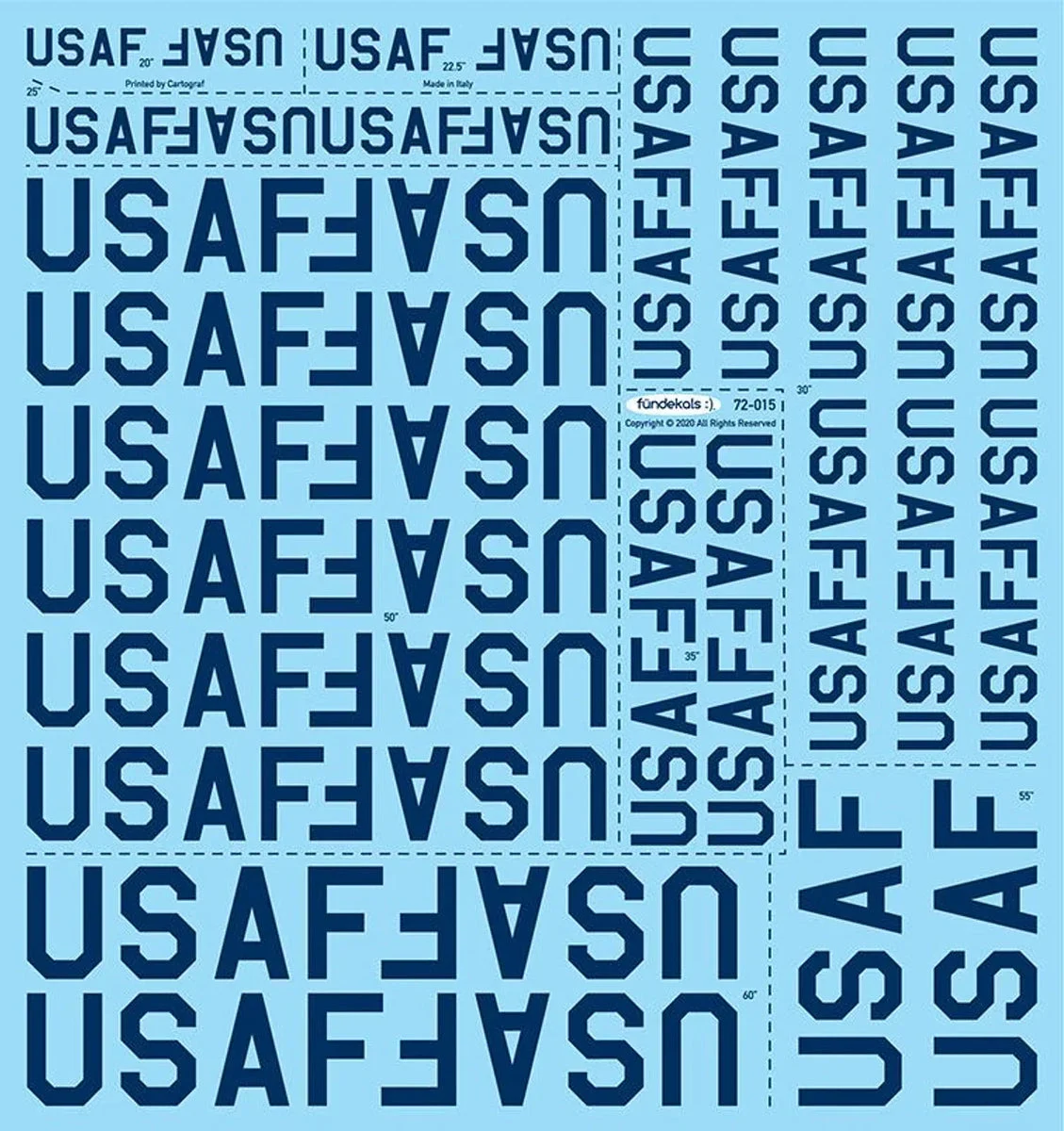 1/72 Fundekals USAF TITLES 72015