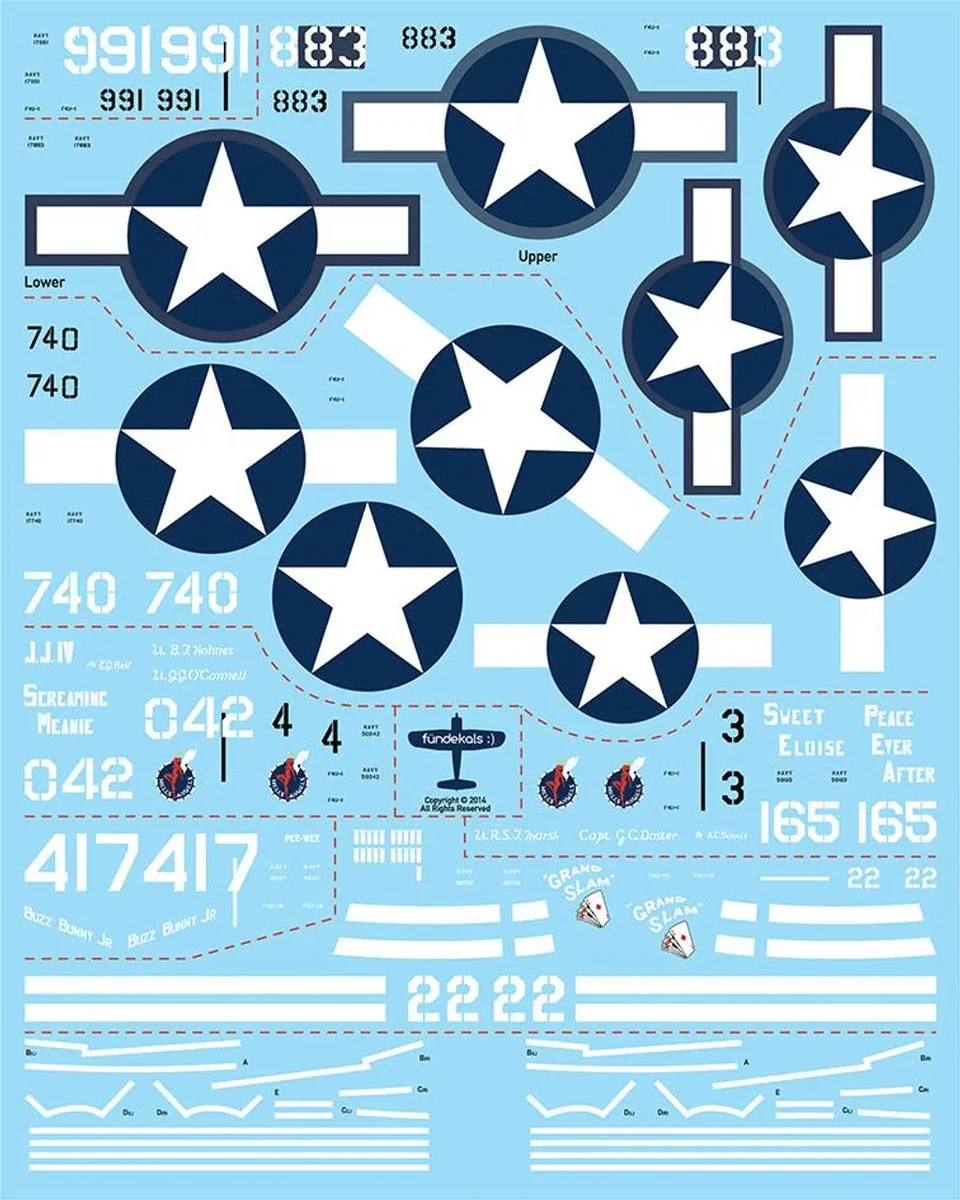 1/32 Fundekals CORSAIRS USMC 32002