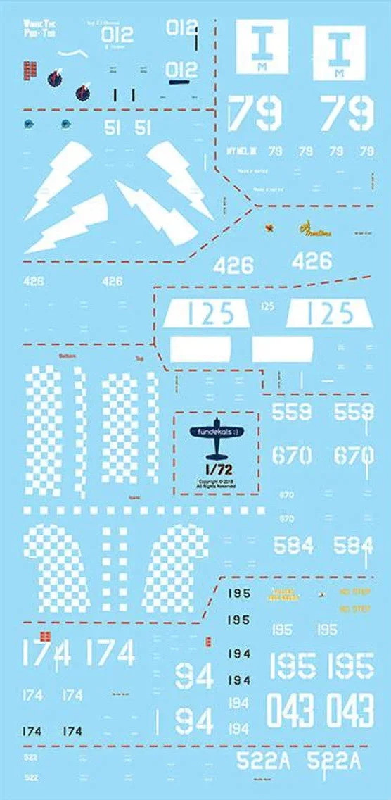 1/72 Fundekals CORSAIRS/ WHISTLING DEATH 72012