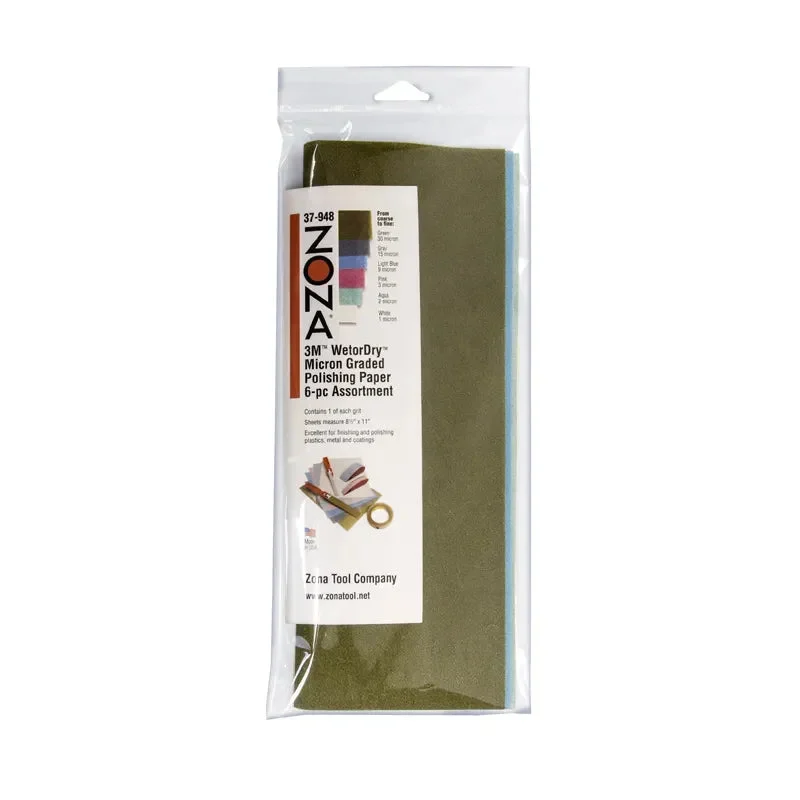 Zona 3M Wet/Dry Polishing Paper Assortment 37-948