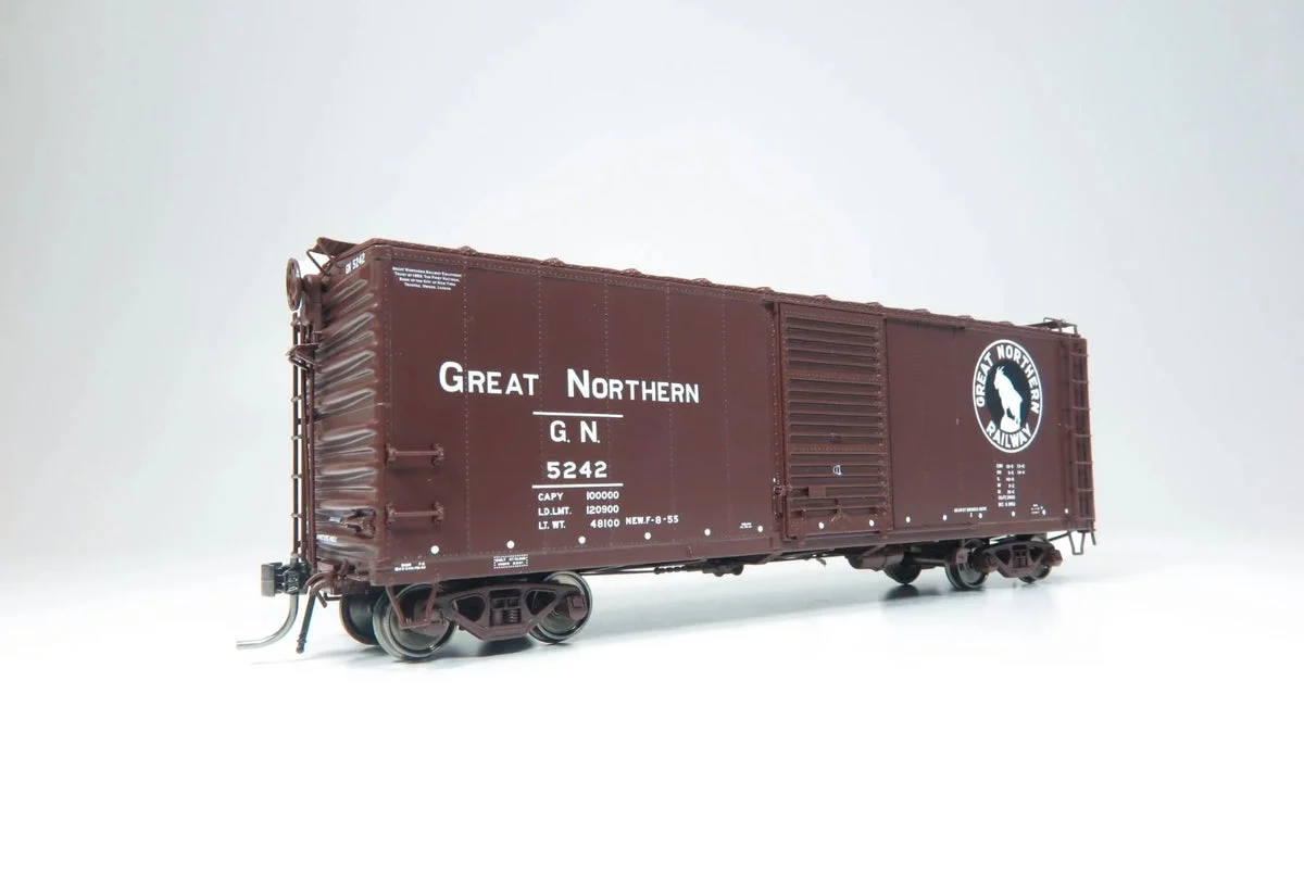 HO Rapido GN 40' Boxcar with Late IDNE: Great Northern - Mineral Red: Single Car - 155005A