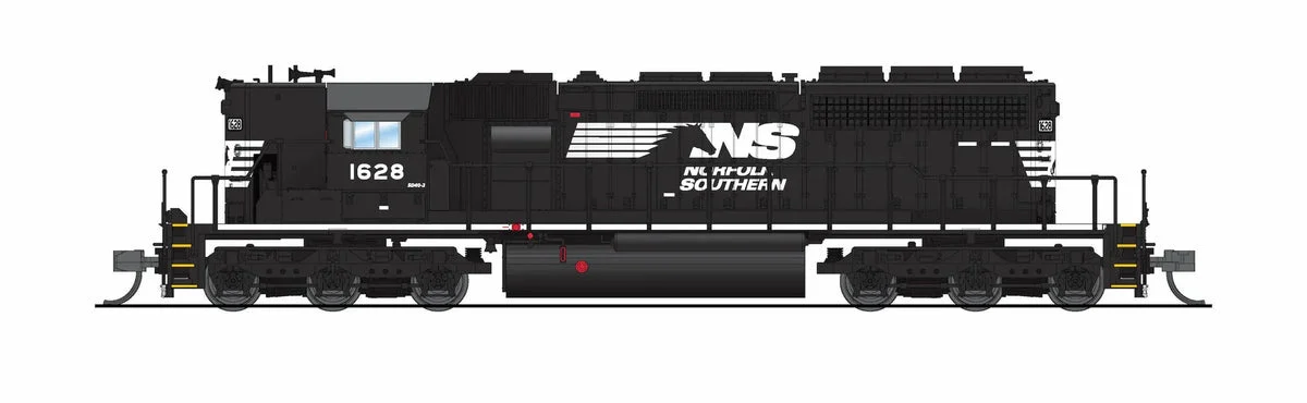 N Broadway Ltd EMD SD40-2 NS 1633 Black/White w/High Hood No-Sound / DCC-Ready 9488