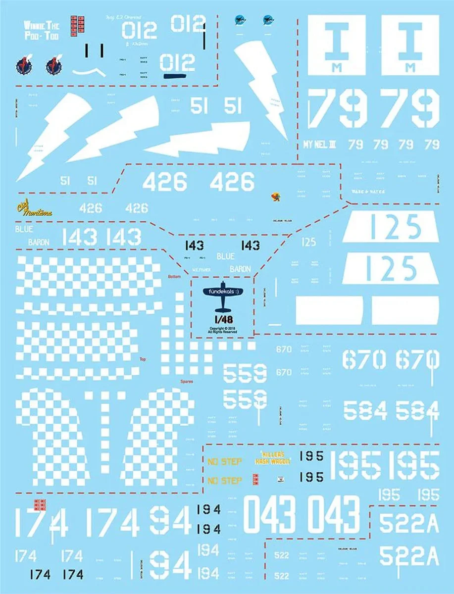 1/48 Fundekals CORSAIRS/ WHISTLING DEATH 48016
