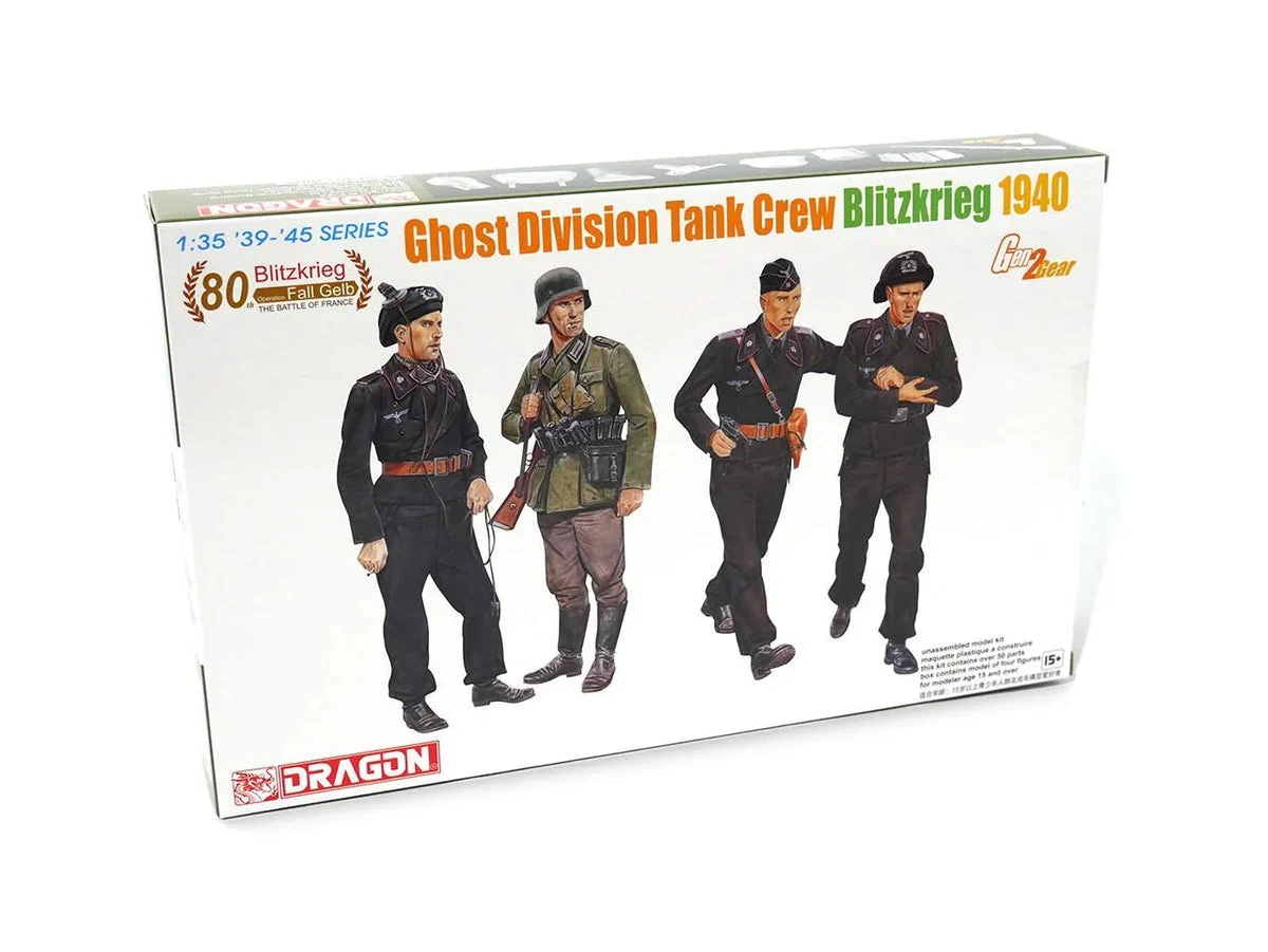 1/35 Dragon Model Ghost Division Tank Crew (Blitzkrieg 1940) 6654 - Dragon Models