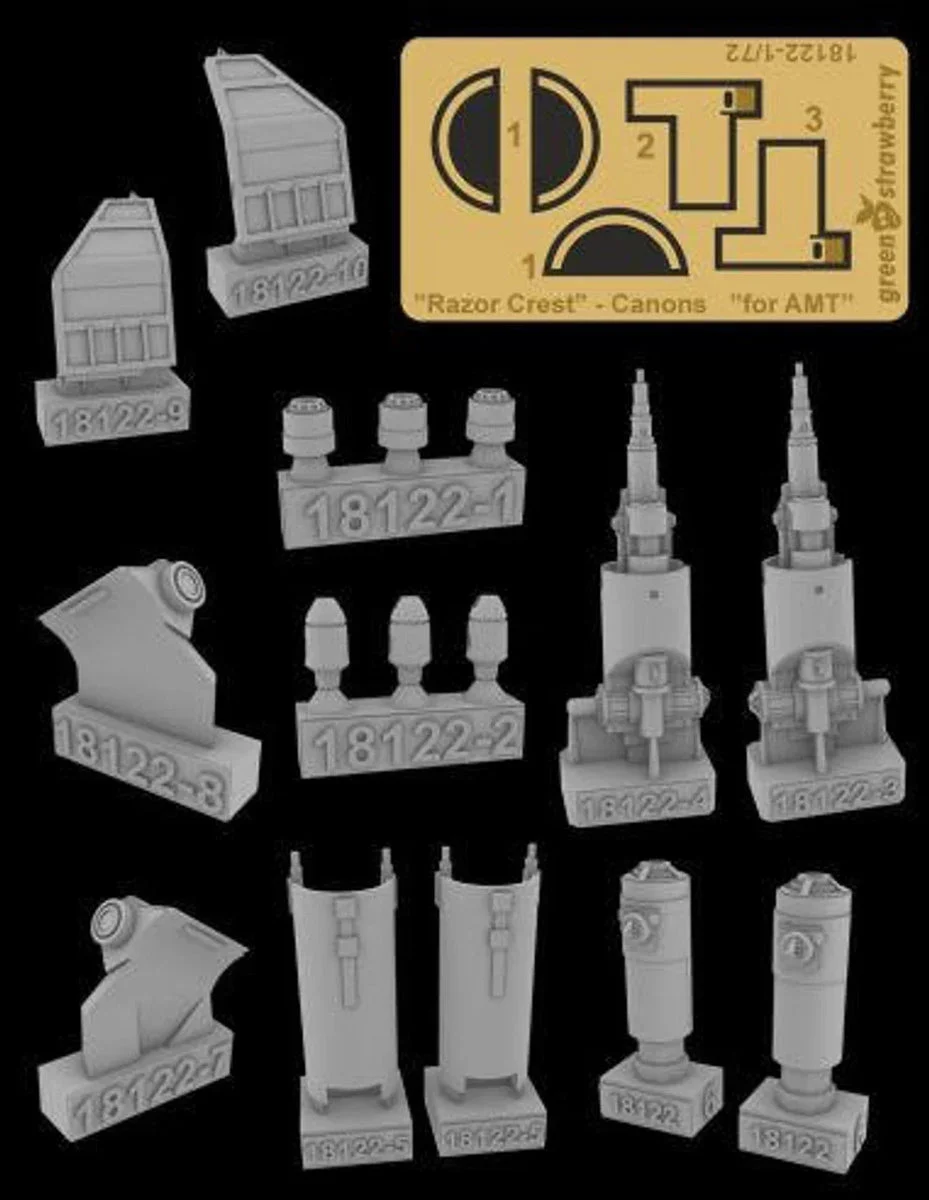 1/72 Green Strawberry Razor crest - Canons (AMT) B18122