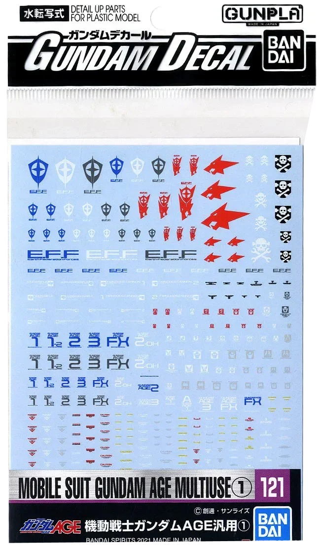 Bandai Gundam Decal 121 Mobile Suit Gundam Age Multiuse 1 2578990 - Bandai Namco