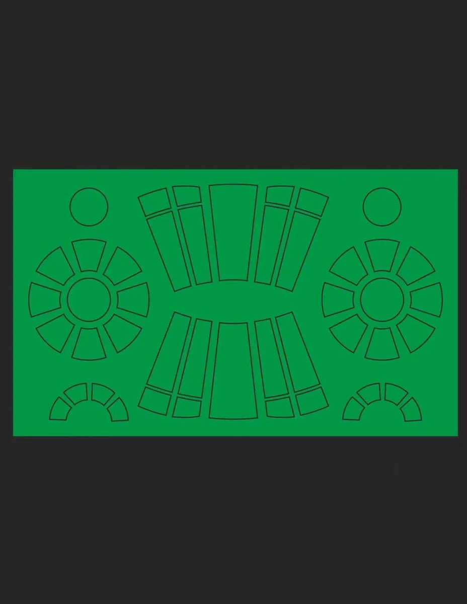 Green Strawberry Millennium Falcon Paint Mask - Fine Molds / Revell AM015