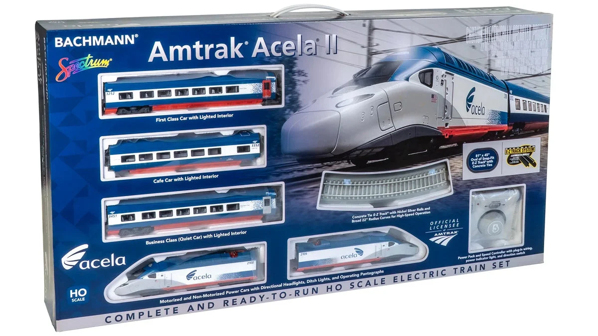 HO Bachmann Amtrak Acela II Train Set 01206 - Bachmann Trains