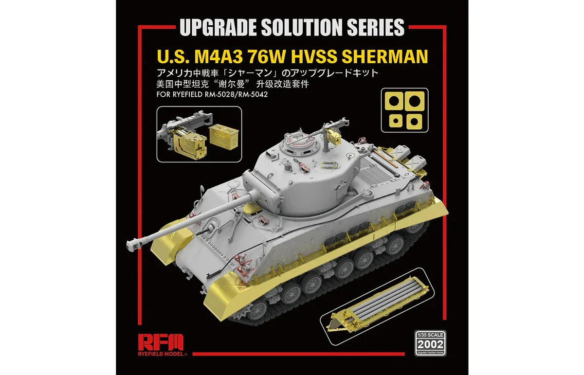 1/35 Ryefield Models Upgrade Solution for U.S. M4A3 76W HVSS Sherman 2002