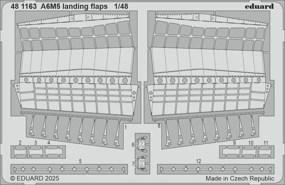 1/48 Eduard A6M5 landing flaps Photo etched set for EDUARD kit 481163
