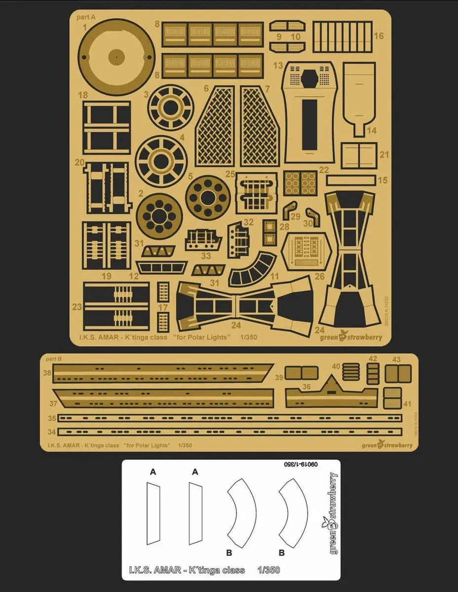 1/350 Green Strawberry II.K.S. Amar - K'tinga Class B9019