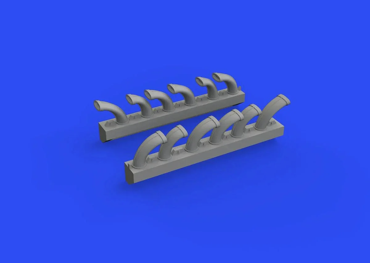 1/72 Eduard Fw 190D exhaust stacks PRINT for IBG 672286