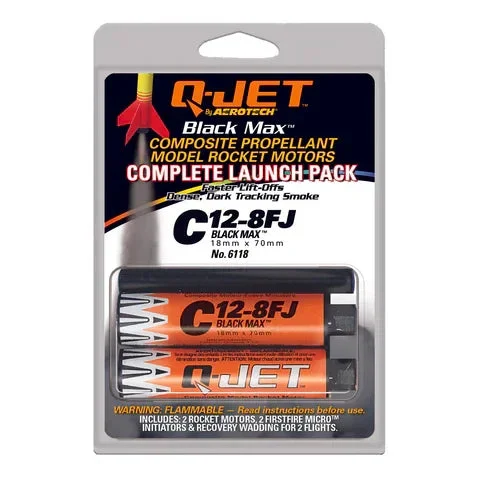 Quest Q-Jet C12-8FJ Black Max Complete 2-Motor Launch Pack - Q6118