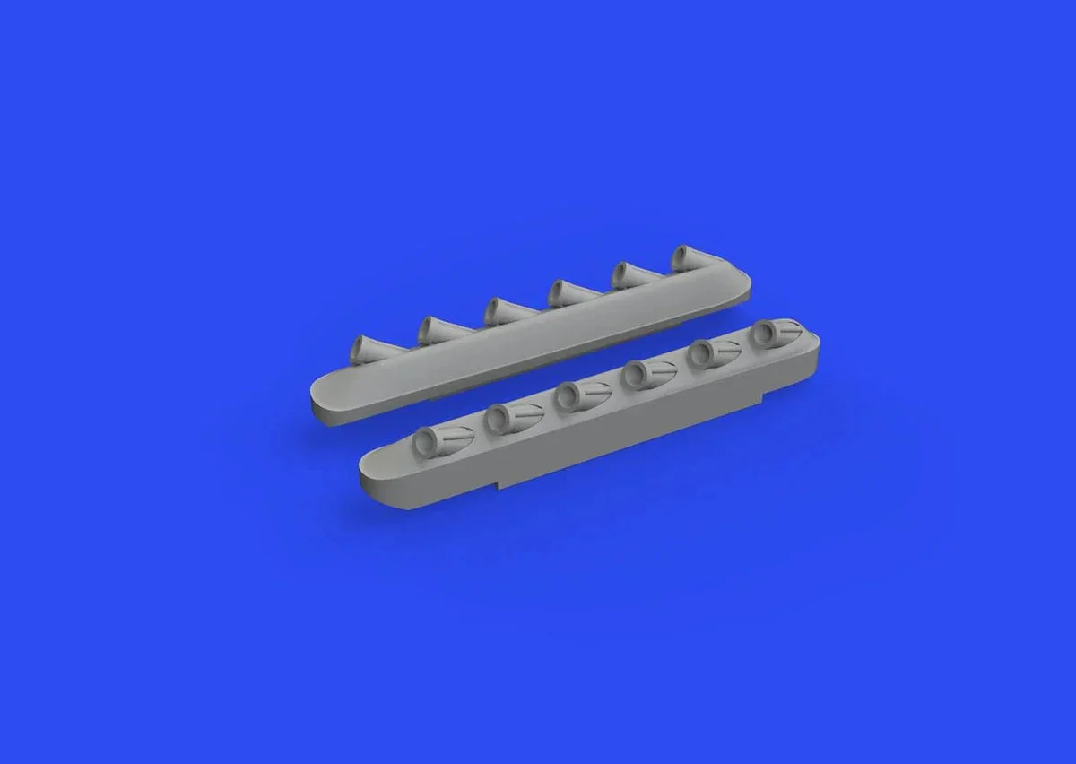 1/72 Eduard P-51B/C exhausts stacks w/fairing PRINT for ARMA HOBBY 672280