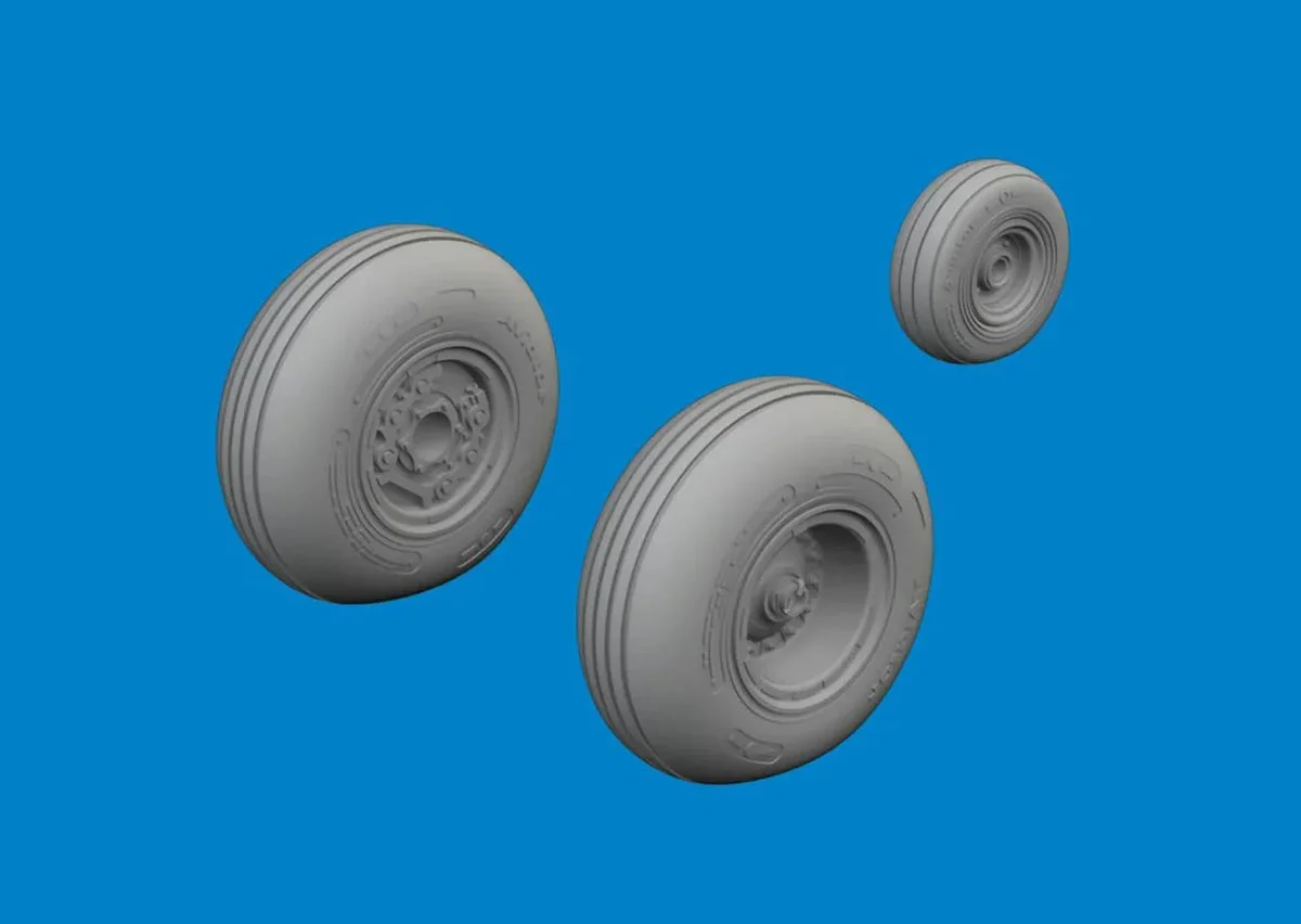 1/48 Eduard UH-60 wheels Brassin 6481109