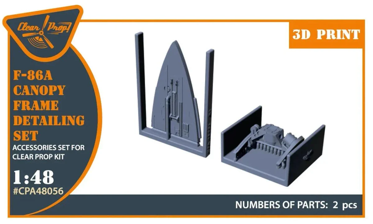 1/48 Clear Prop F-86A Canopy Frame Detailing Set (CP) 48056