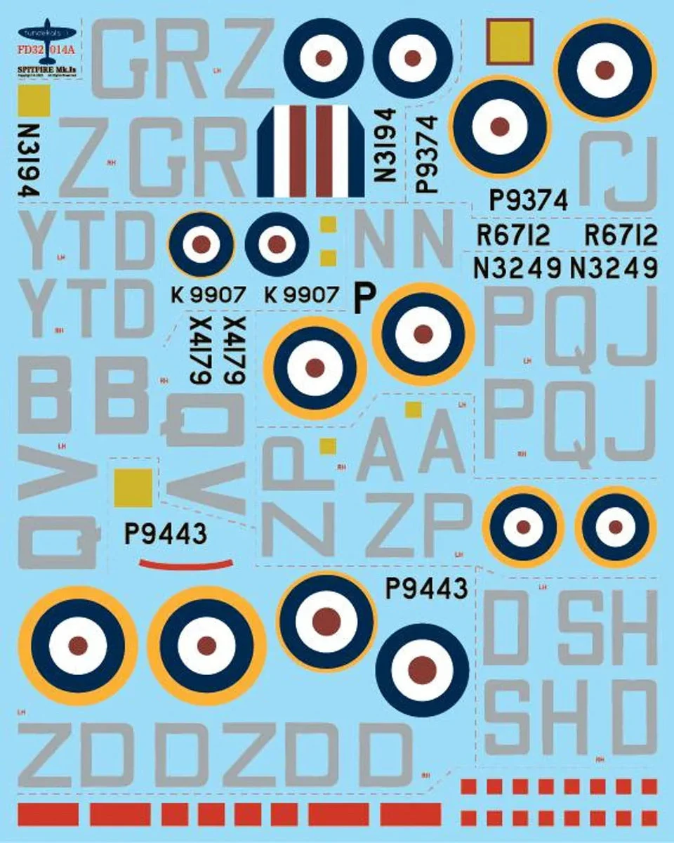 1/32 Fundekals SPITFIRE MK Is 32014