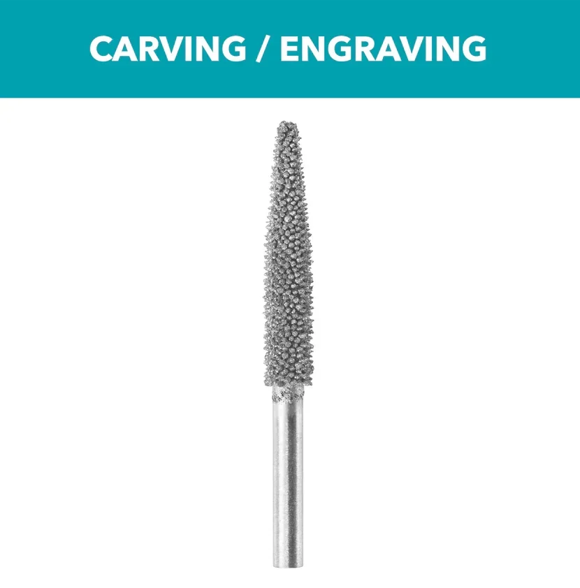 Dremel 1/4" Structured Tungsten Carbide Carving Bit (Taper) 9931 - Dremel Tools