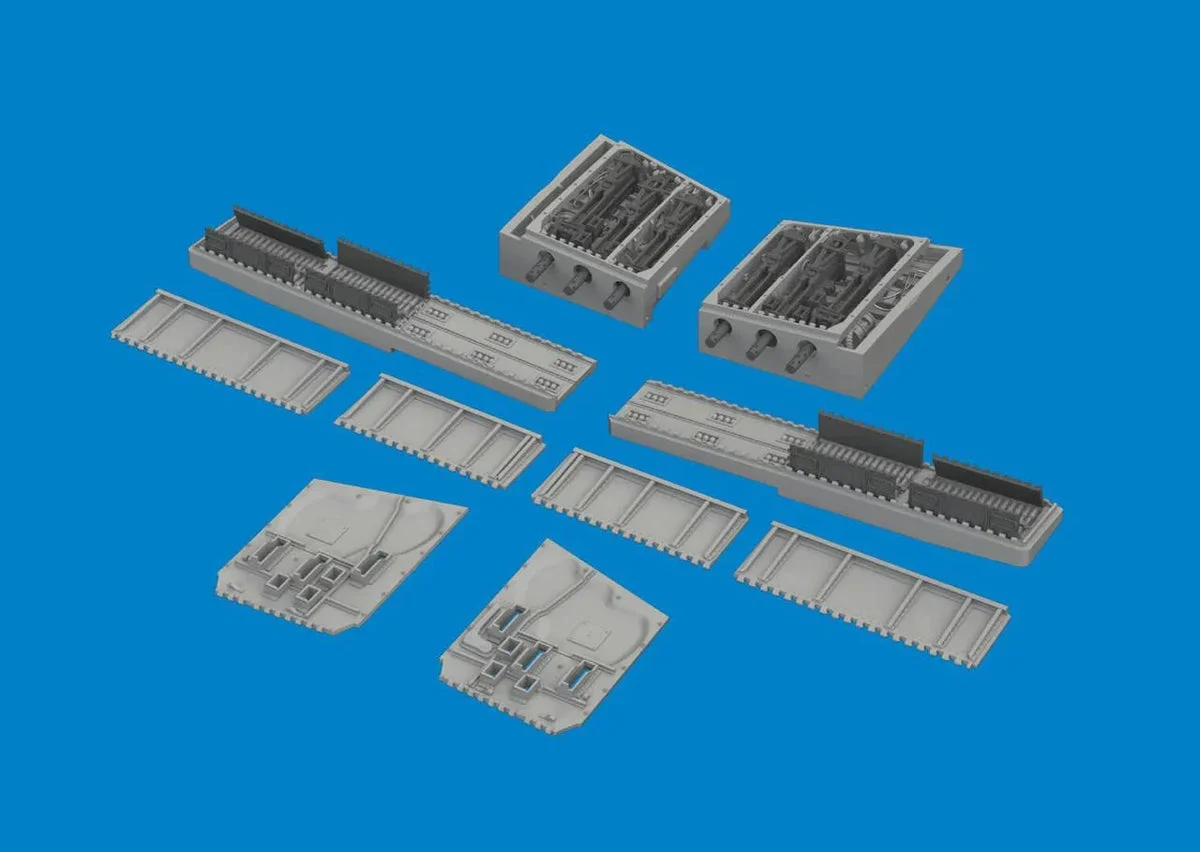 1/48 Eduard P-40N gun bays (6 guns) PRINT 6481131
